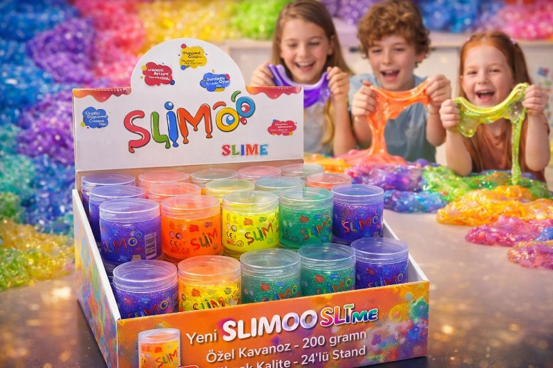 SLİMOO ÜST KALİTE SLİME  ÖZEL AMBALAJ / 24LÜ STANT